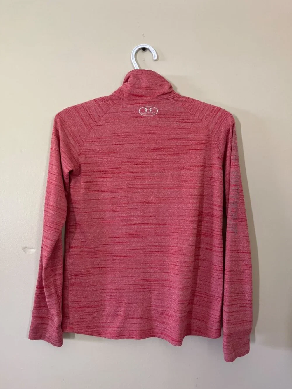 Under Armour Boys Large Loose HeatGear Quarter Zip Red Old Miss Pullover
